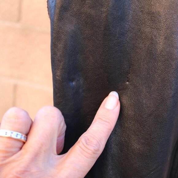 June Leather Jacket Black Size XS Motorcycle Style Cropped - Picture 11 of 16